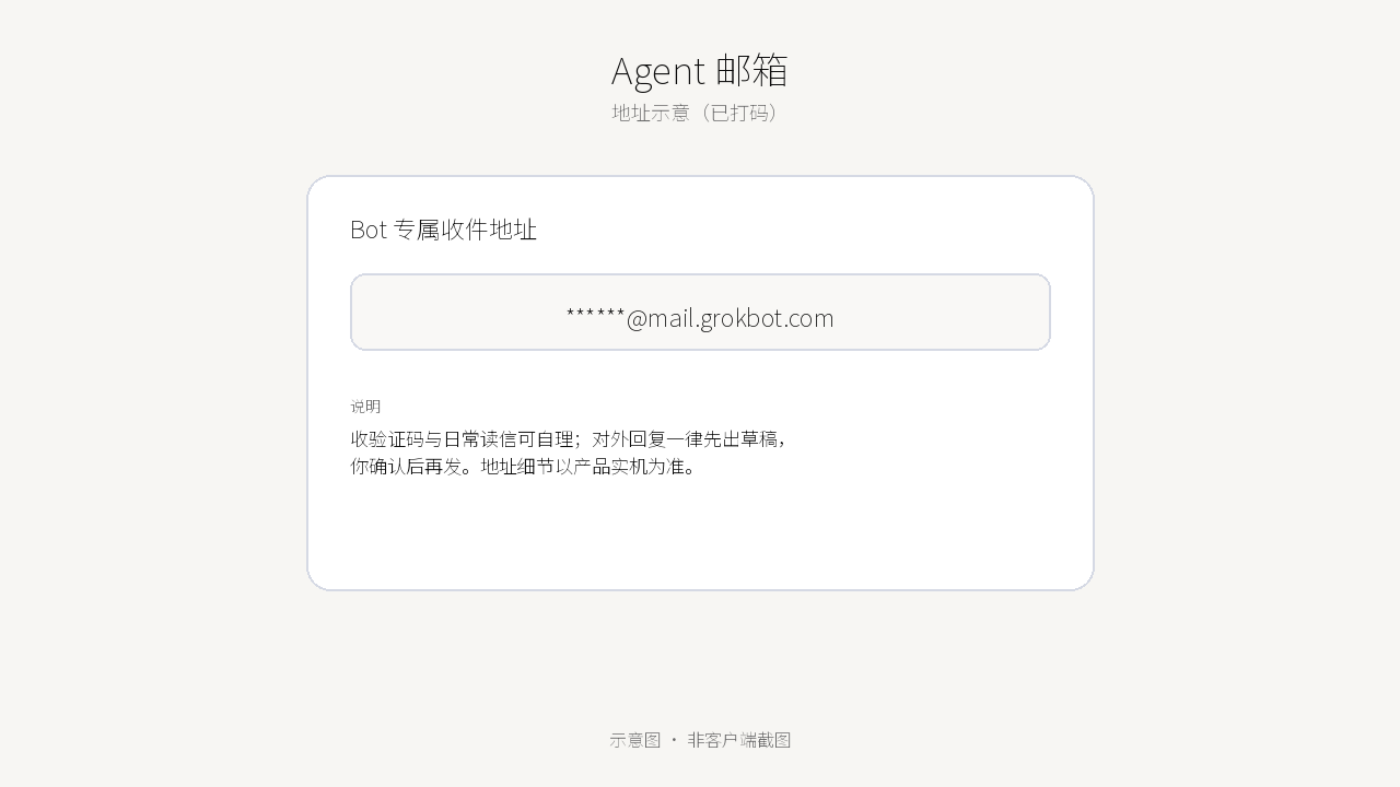 Agent 邮箱地址示意（已打码）